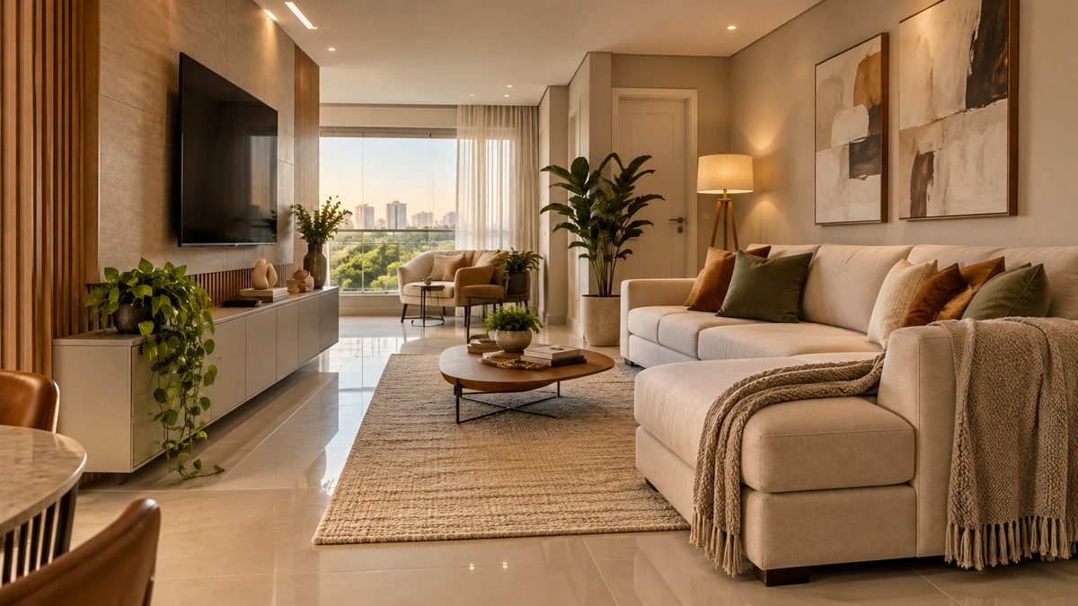 Obra residencial em andamento com estrutura e alvenaria em execução
